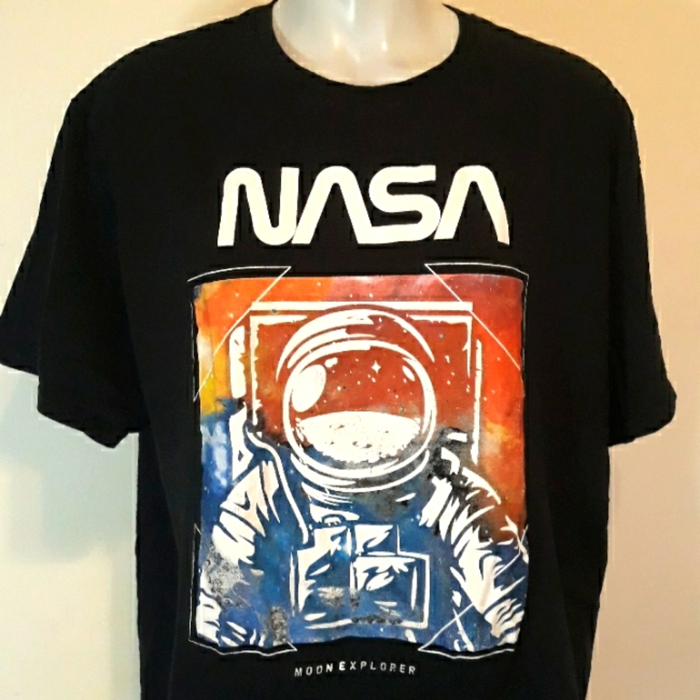 NASA Astronaut Graphic Tee‎ Black 2XL Space Shirt Streetwear Unisex - Picture 3 of 6